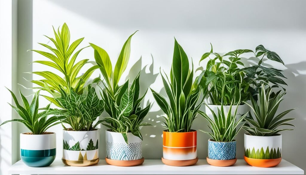 Colorful indoor plants