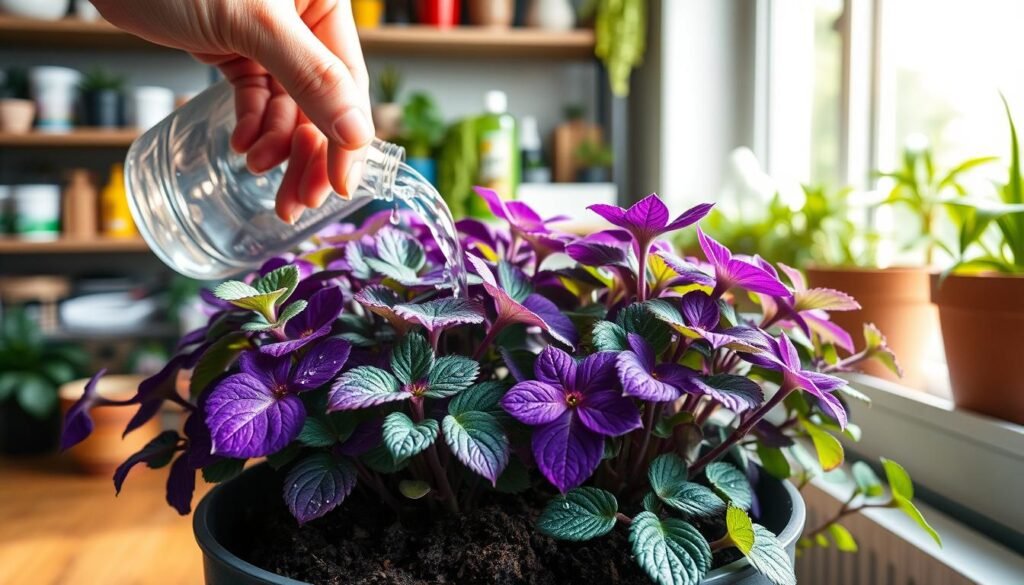 care for purple indoor plants