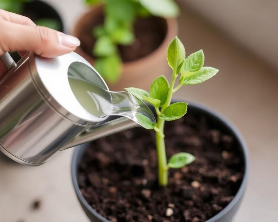 how to apply indoor plant food