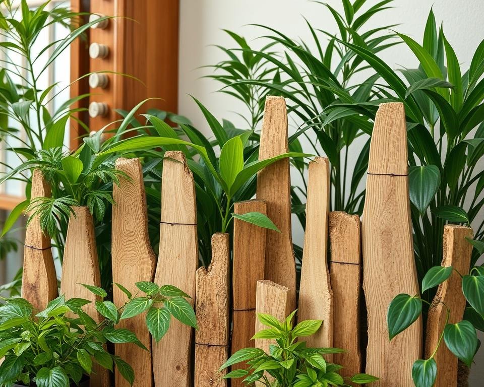 natural wood plant stakes