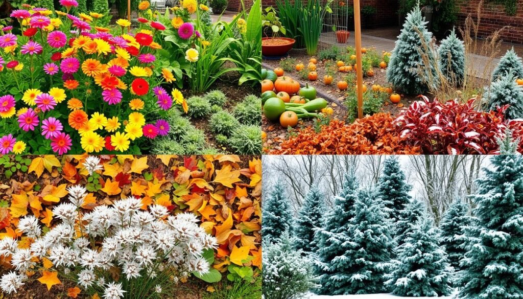 A guide to maintaining your garden throughout the different seasons, including s