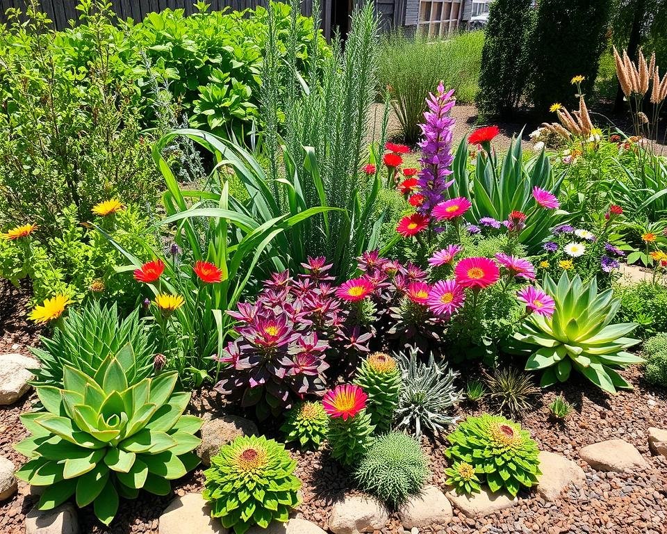 A list of plants that thrive in hot and sunny conditions, perfect for maintainin