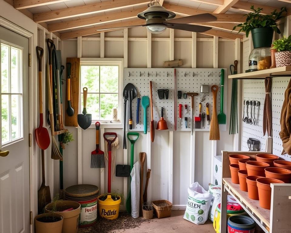 Properly storing garden tools