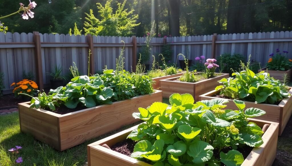 Raised bed gardening