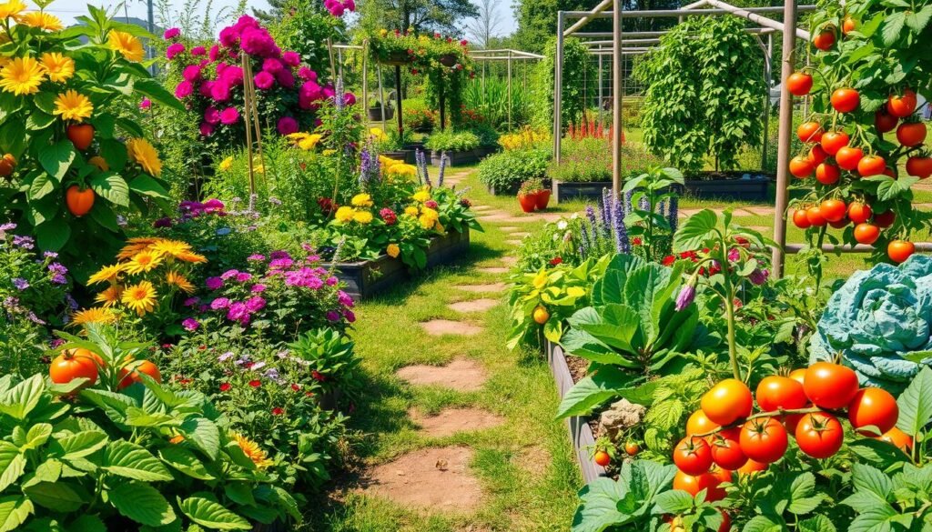 Strategies for growing food in your garden throughout all seasons, including the