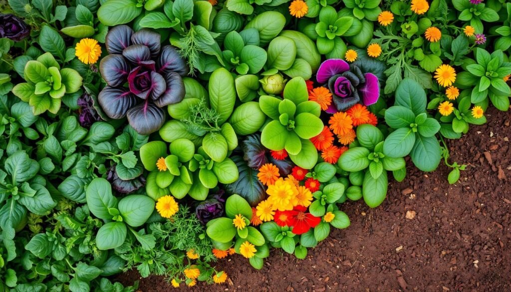 companion planting for salad greens