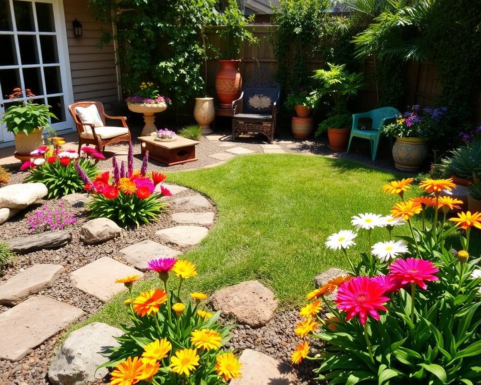 small garden ideas using color and texture